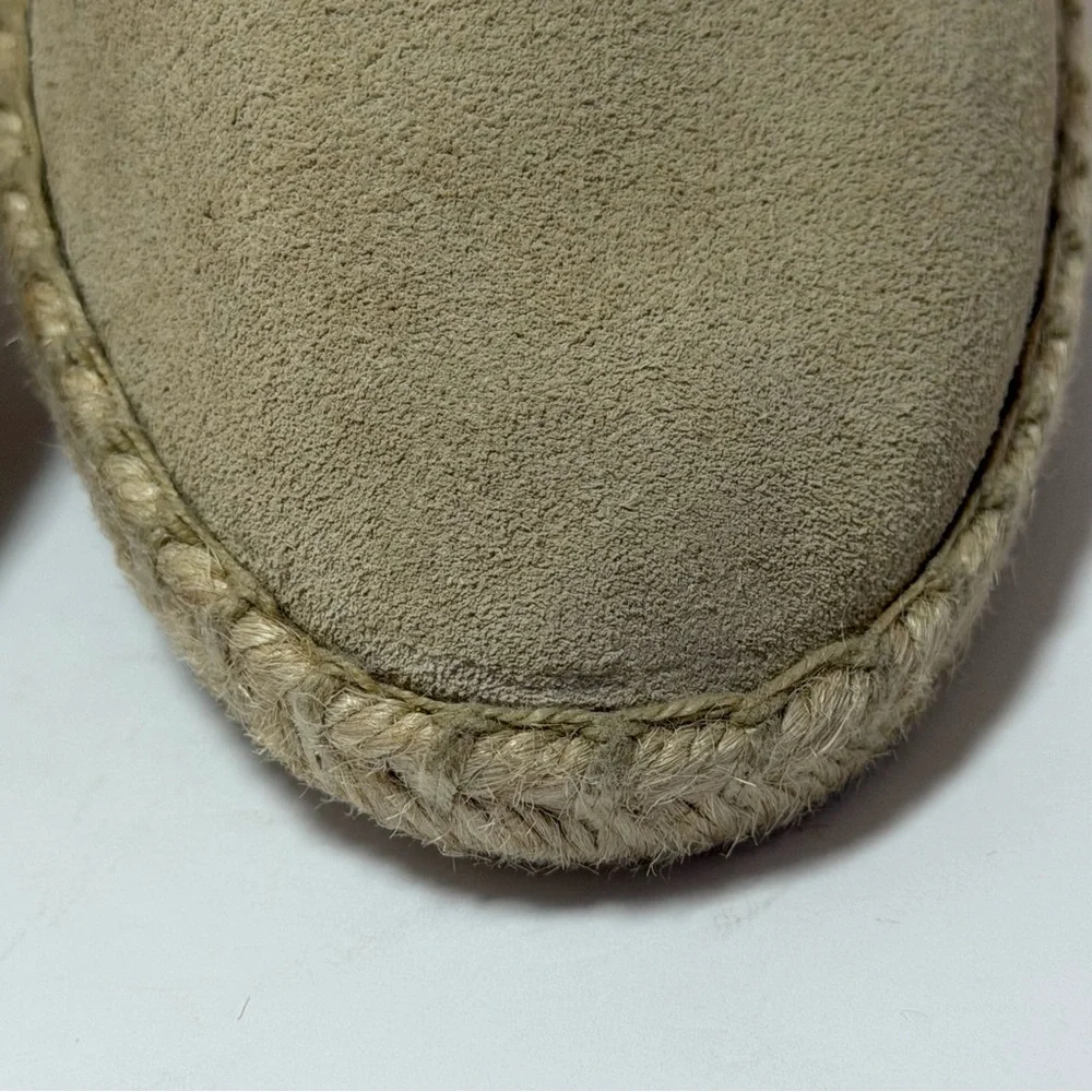 Verbenas Mamen Wedge Espadrilles Suede Shoes Jute Wrapped‎ Heels in Tan Size 39